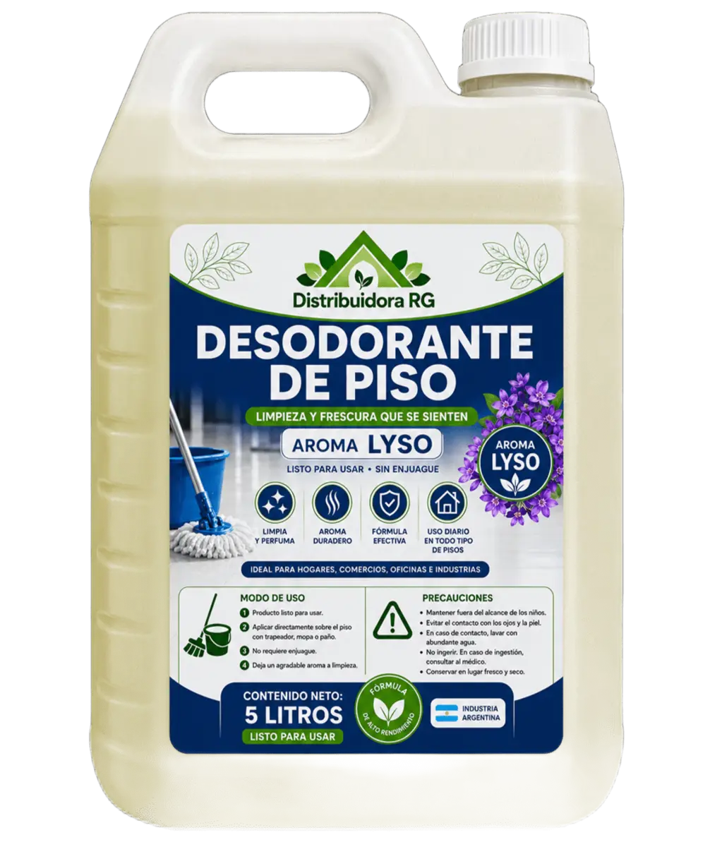 Desodorante de Piso Aroma Lyso 5 Litros | Listo Para Usar