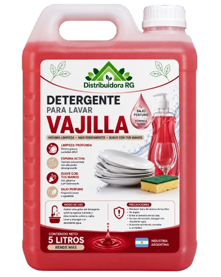 Detergente para lavar vajilla 5 litros - Bajo Perfume