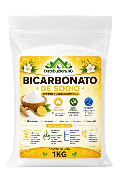 Bicarbonato de Sodio Premium 1 Kg – Multiuso para Limpieza, Desodorización y Hogar