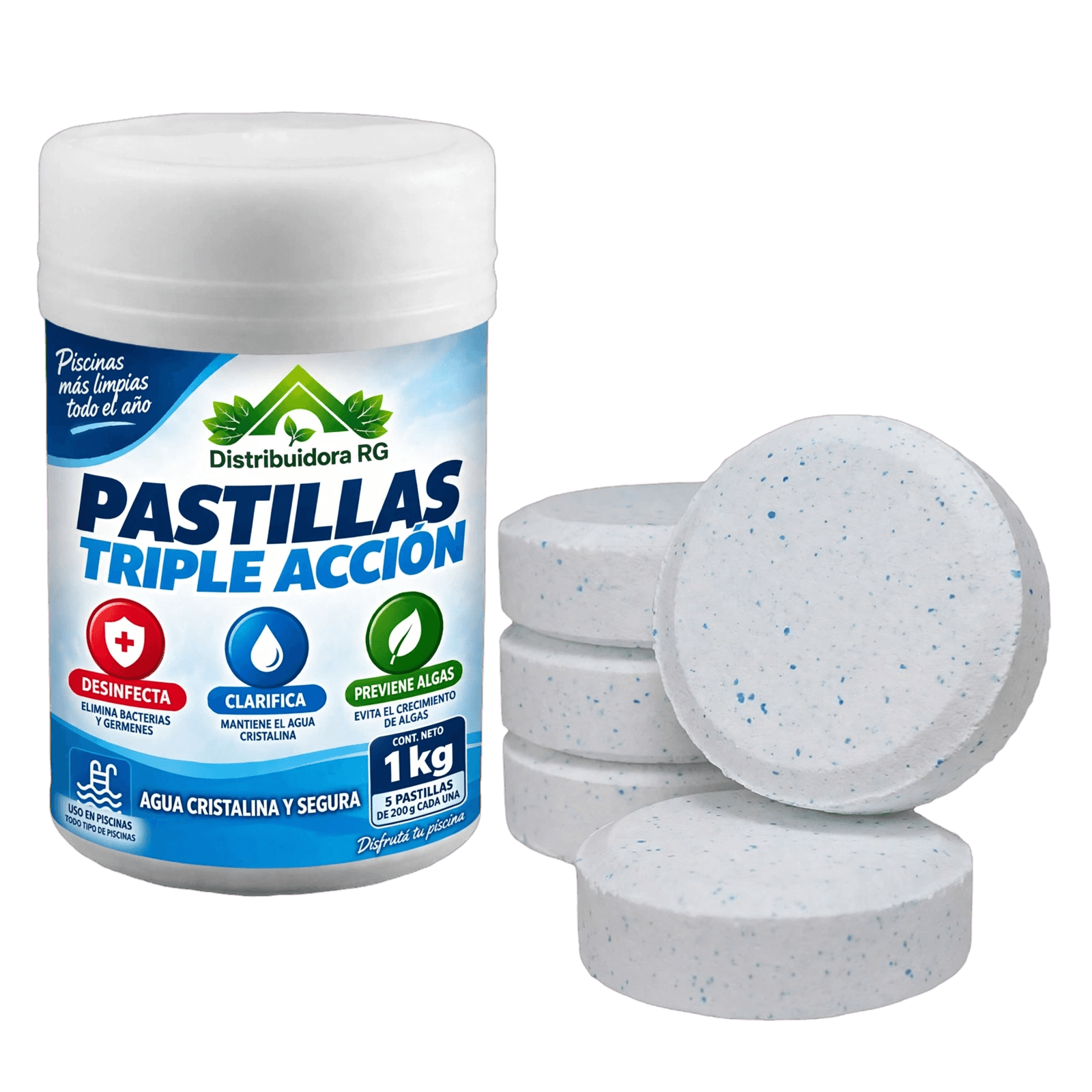 Pastillas Multiacción 200 g | Envase de 1 kg