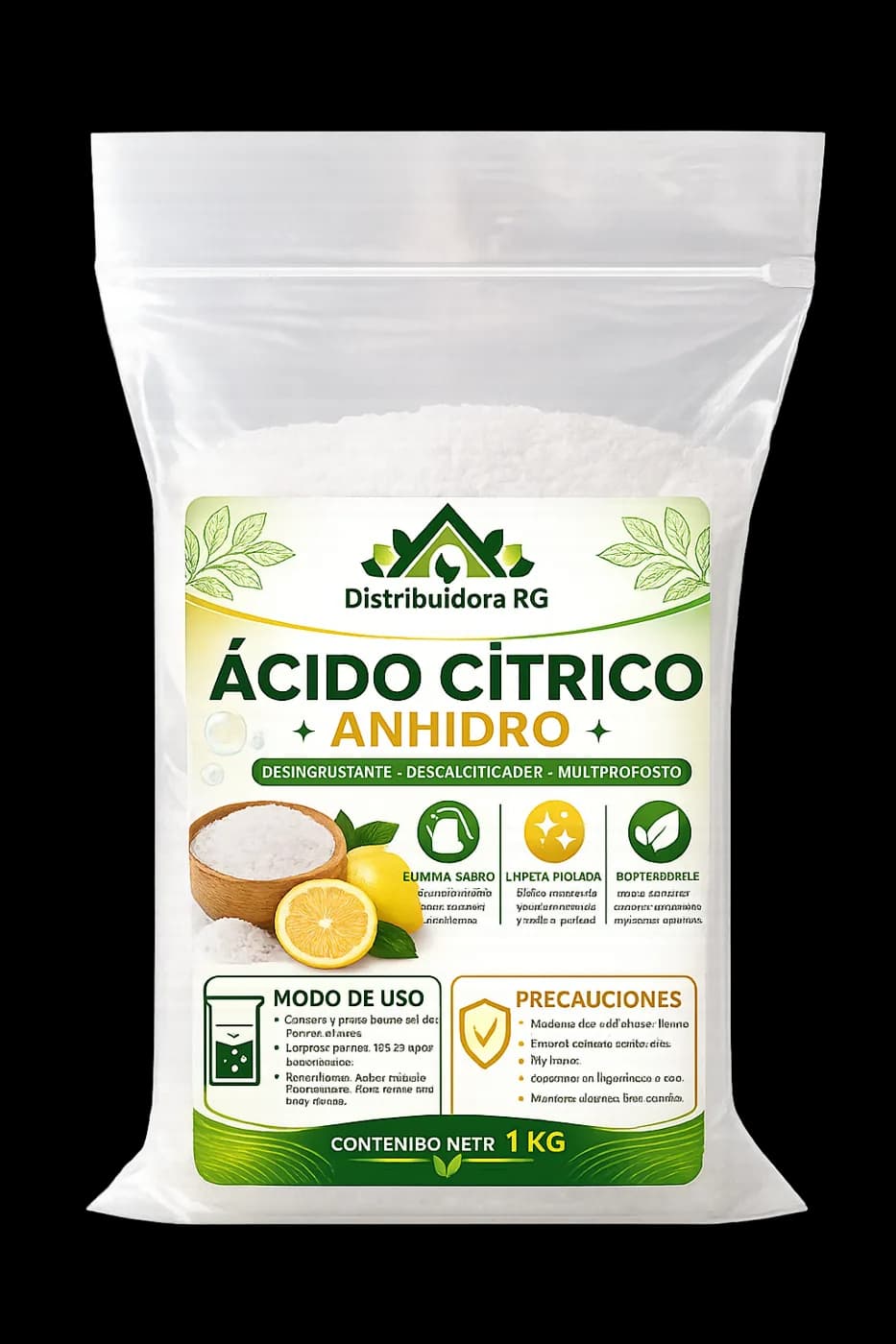 Ácido Cítrico Anhidro para Limpieza Multiuso 1 Kilo - Desincrustante de Sarro y Óxido