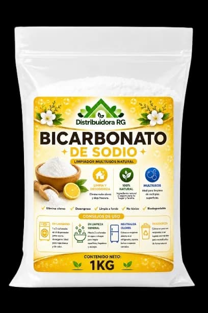 Bicarbonato de Sodio Premium 1 Kg – Multiuso para Limpieza, Desodorización y Hogar