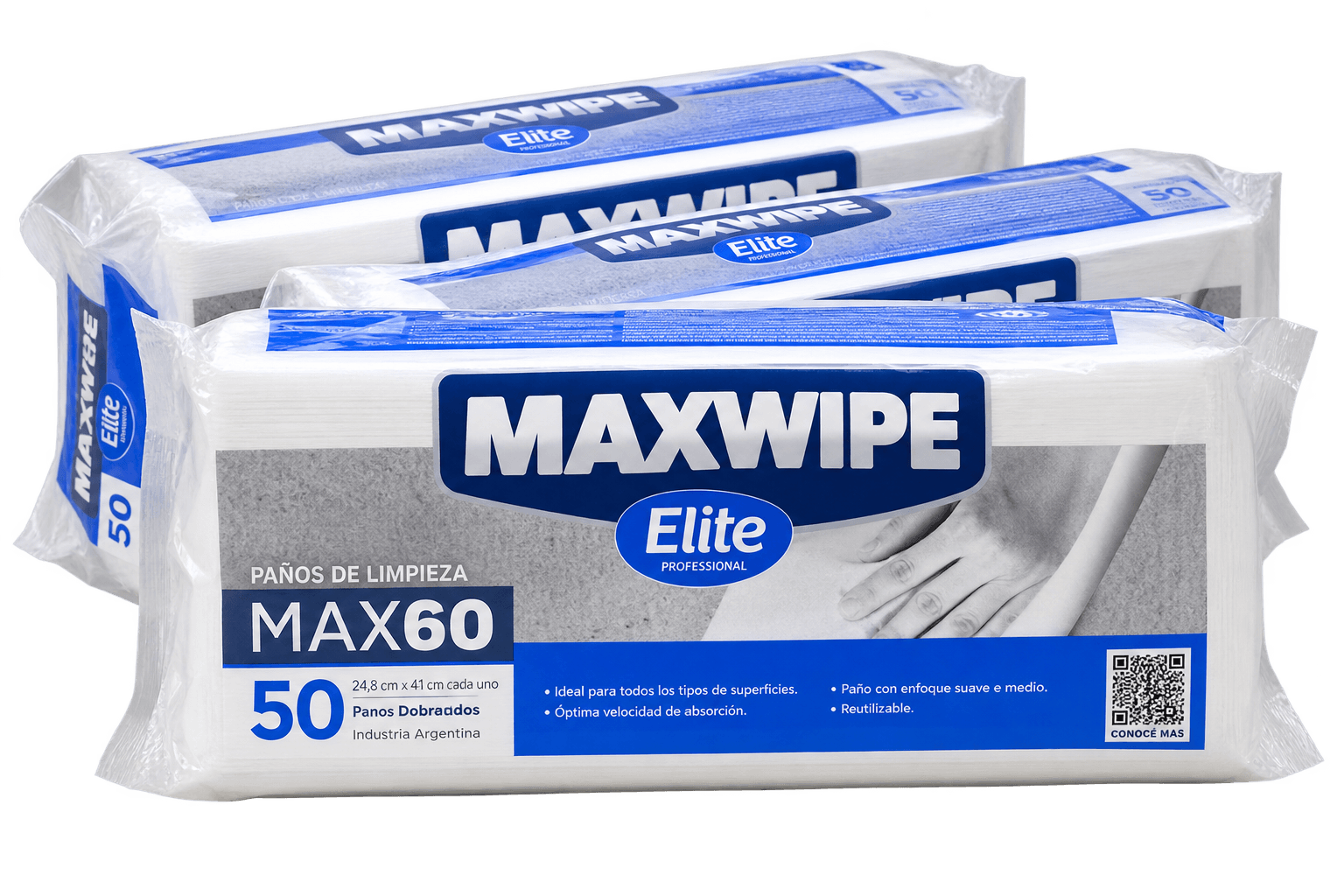 Paños de Limpieza Elite Maxwipe MAX60 - 50 Unidades