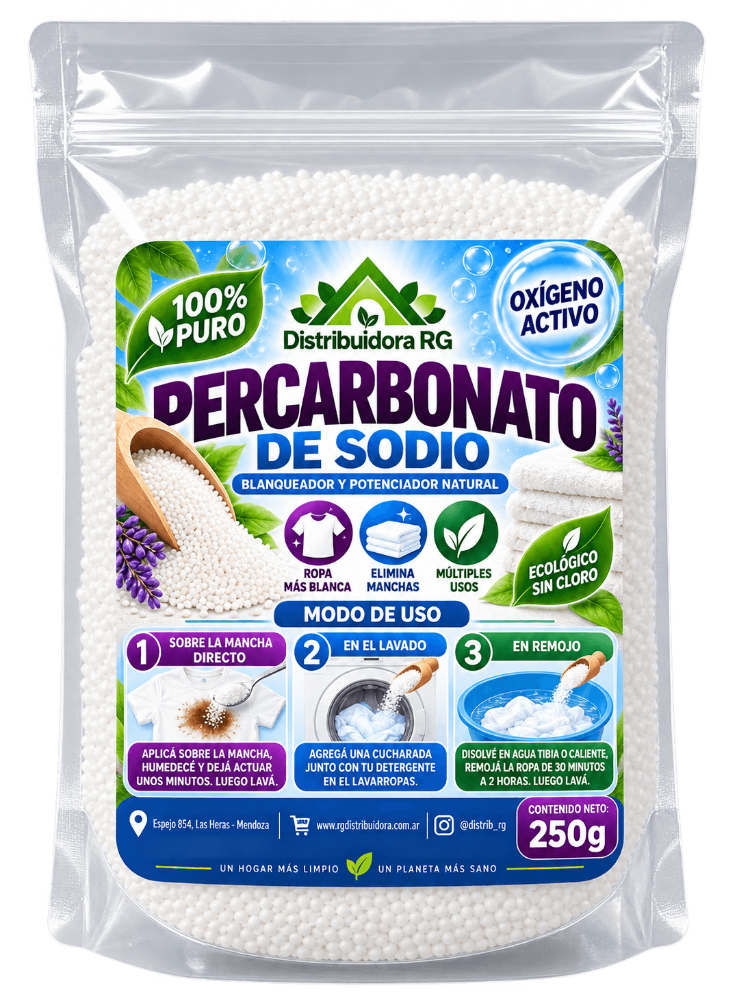 Percarbonato de Sodio RG 250 g | Oxígeno Activo