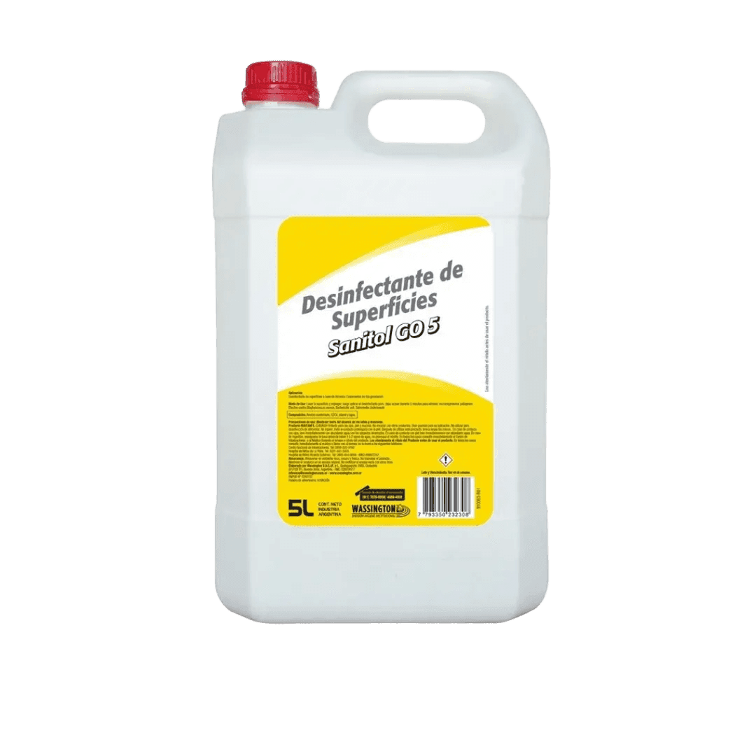 Desinfectante Sanitol GO 5 x 5L Listo Para Usar - Wassington