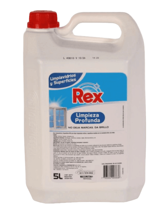Limpiavidrios Rex 5 Litros – Limpiador de Vidrios y Cristales