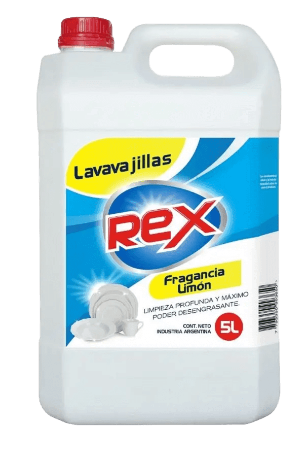 Lavavajilla Rex Limón 5 Litros – Detergente para Vajilla