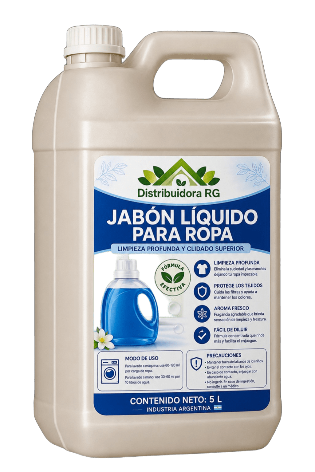 Jabón Líquido para Ropa 5 Litros Clásico | Económico y Rendidor