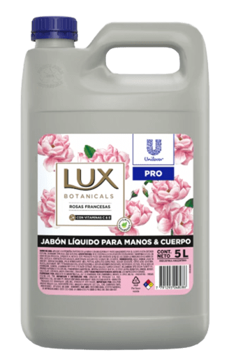 Jabón Líquido Original Lux para Manos y Cuerpo por 5 Litros - Rosas