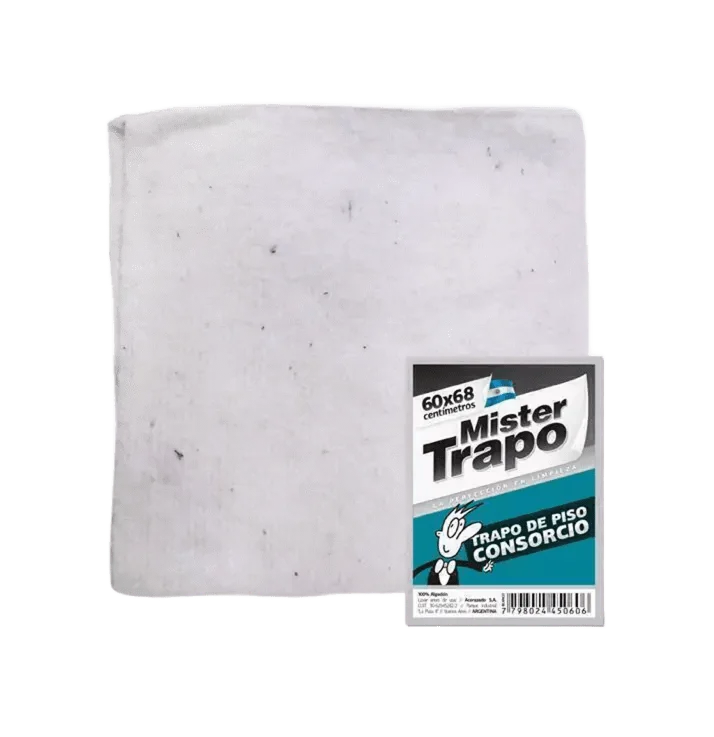 Trapo De piso profesional consorcio mister trapo 60 por 70cm blanco - Mr. Trapo