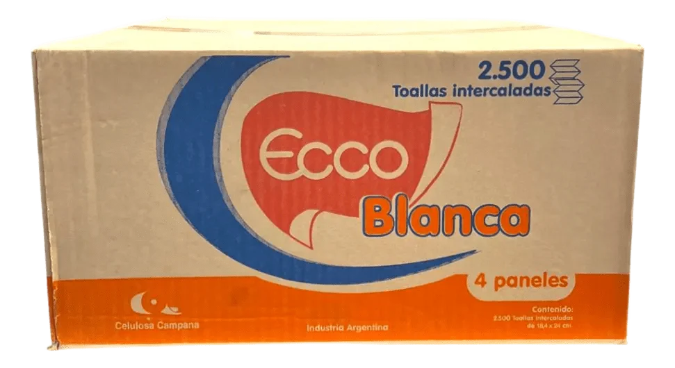 Toalla Intercalada Ecco Blanca 4 Paneles