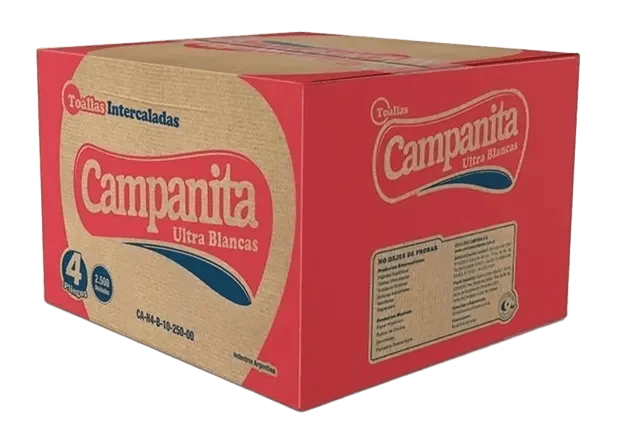Toalla Intercalada Campanita Blanca 4 Paneles