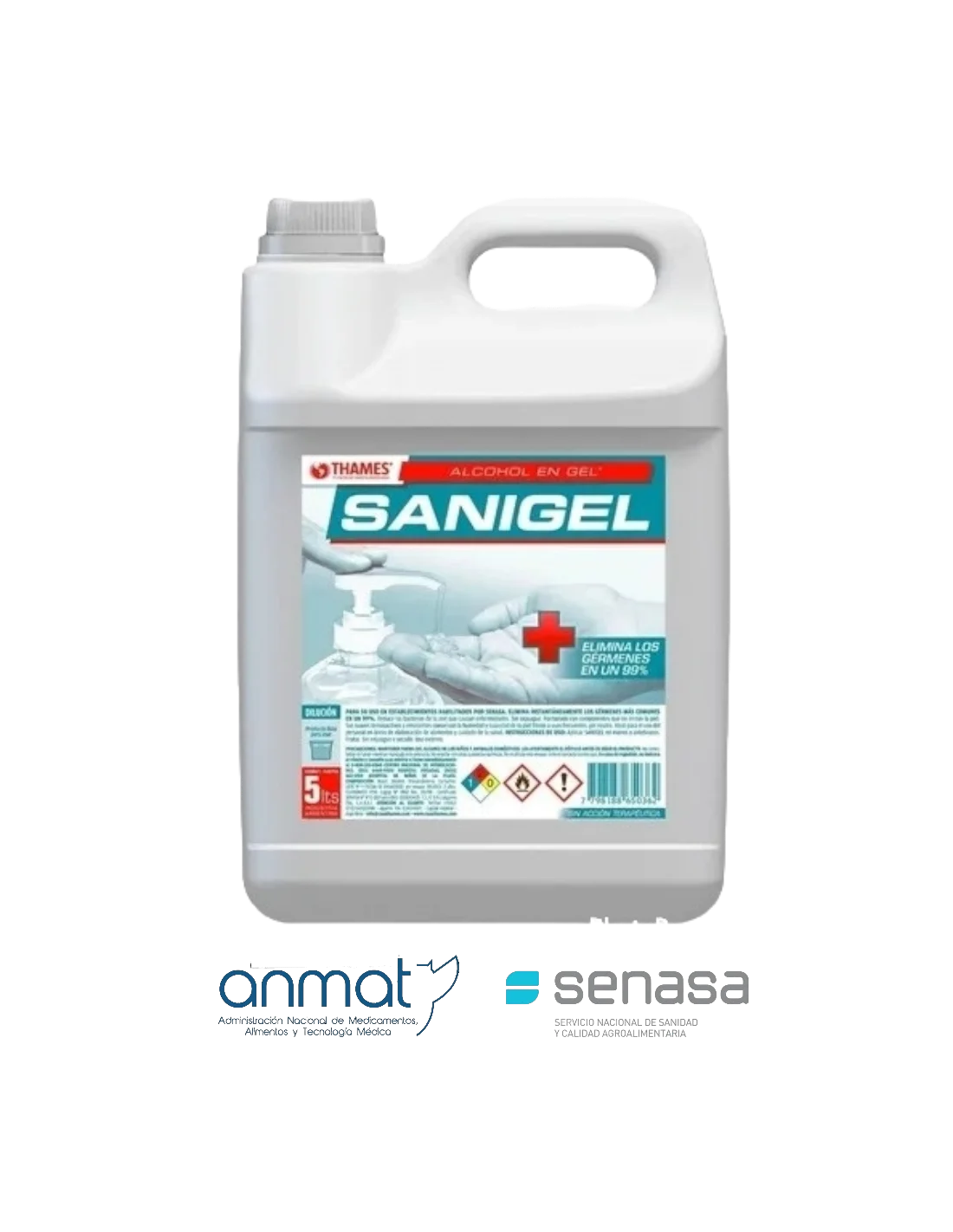 Alcohol Gel Sanigel 5 Litros - Thames
